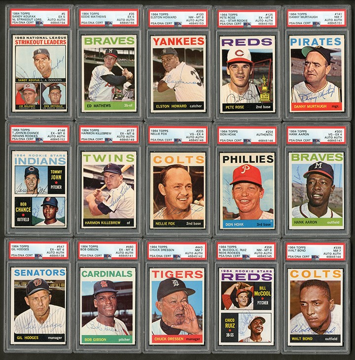 - 1964 Topps Baseball Complete Set (587) with 360 Signed Cards (Topps Signed Set Archive)