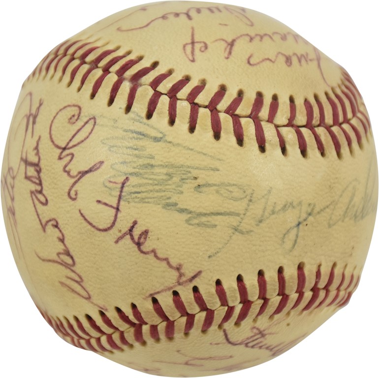 Baseball Autographs - 1971 National League All-Star Team-Signed Baseball with Clemente (PSA)