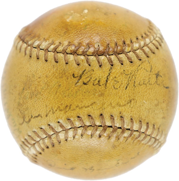 Baseball Autographs - 1937 All Star Game Signed Baseball with Babe Ruth