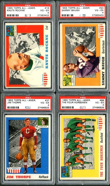 - 1955 Topps All American Football Complete Set (100) with PSA Graded