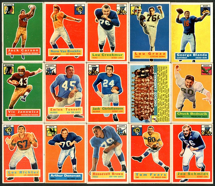 - 1956 Topps Football Complete Set (120) with PSA Graded
