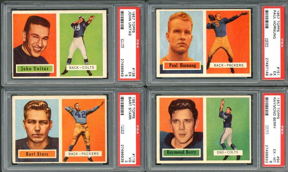1957 Topps Football Complete Set (154) with PSA Graded
