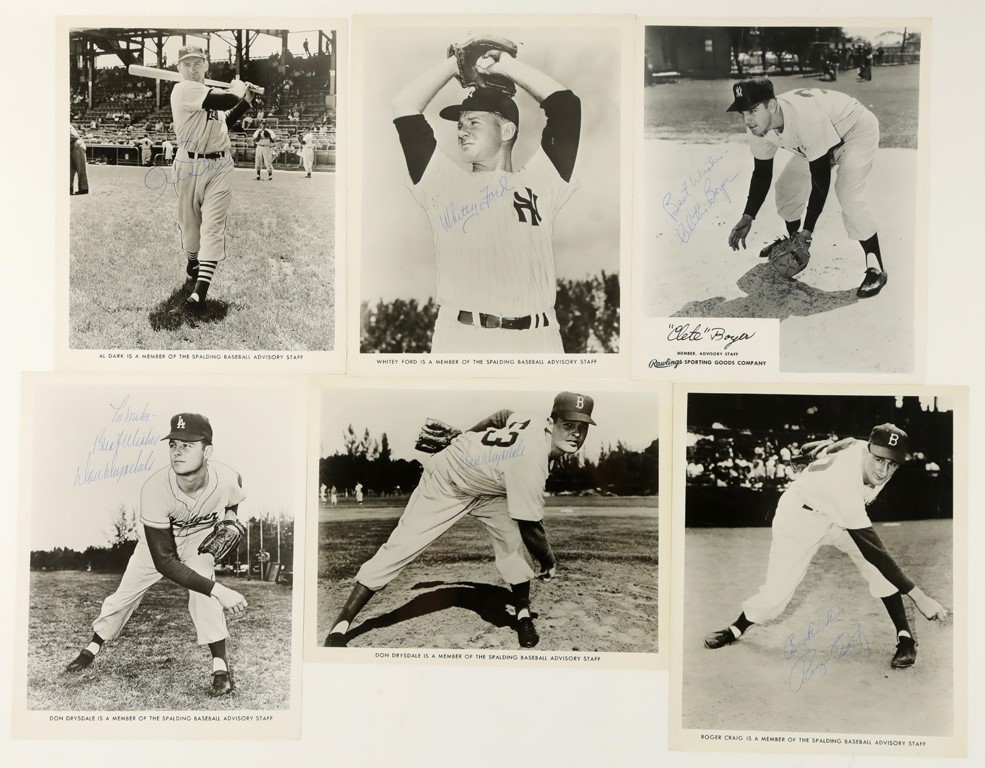 Baseball Autographs - 1950‚s-1960‚s Spalding, Wilson, & Rawlings Advisory Staff Autographed Photos (33)