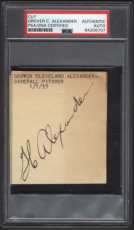 Baseball Autographs - Grover Cleveland Alexander Signature (PSA)