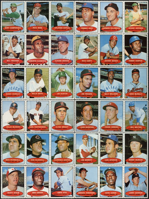 - 1971 Bazooka Baseball Complete Unnumbered Set (12 panels, 36 cards)