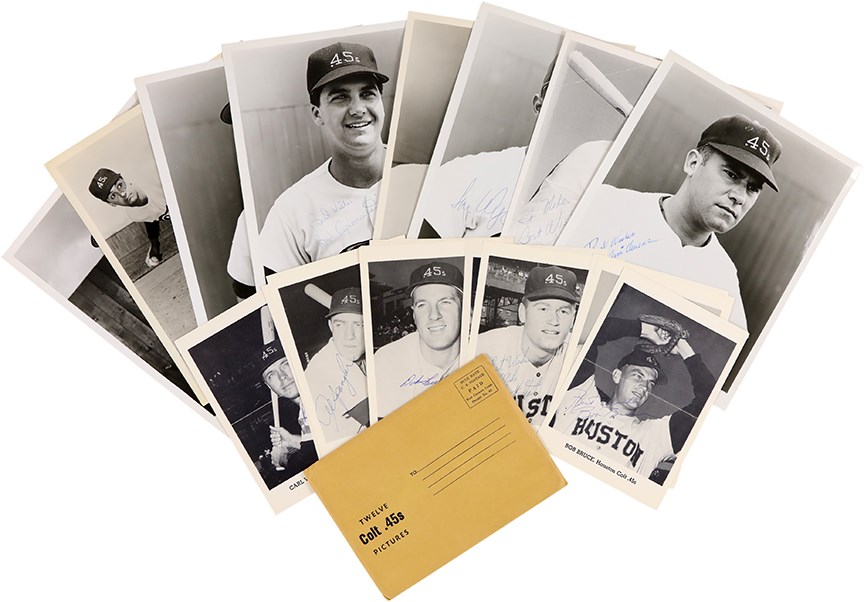 Baseball Autographs - 1962-64 Houston Colt 45‚s Signed Team Issued Photos (25)