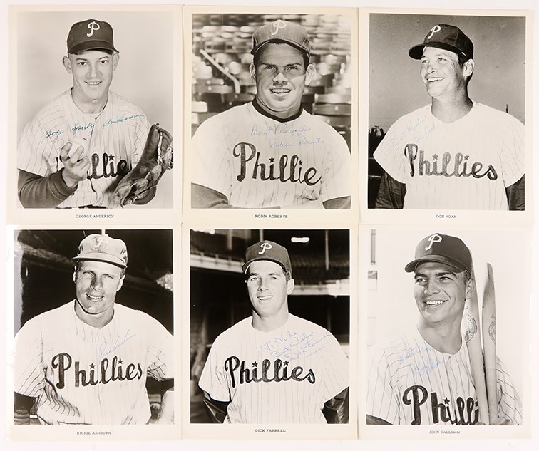 Baseball Autographs - Beautiful Collection of 1950s-60s Philadelphia Phillies Signed Photographs (84)