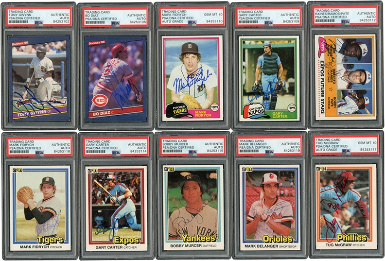 - 1981 Topps, 1981 Donruss, & 1986 Donruss Baseball Complete Sets with (1,225) Signed