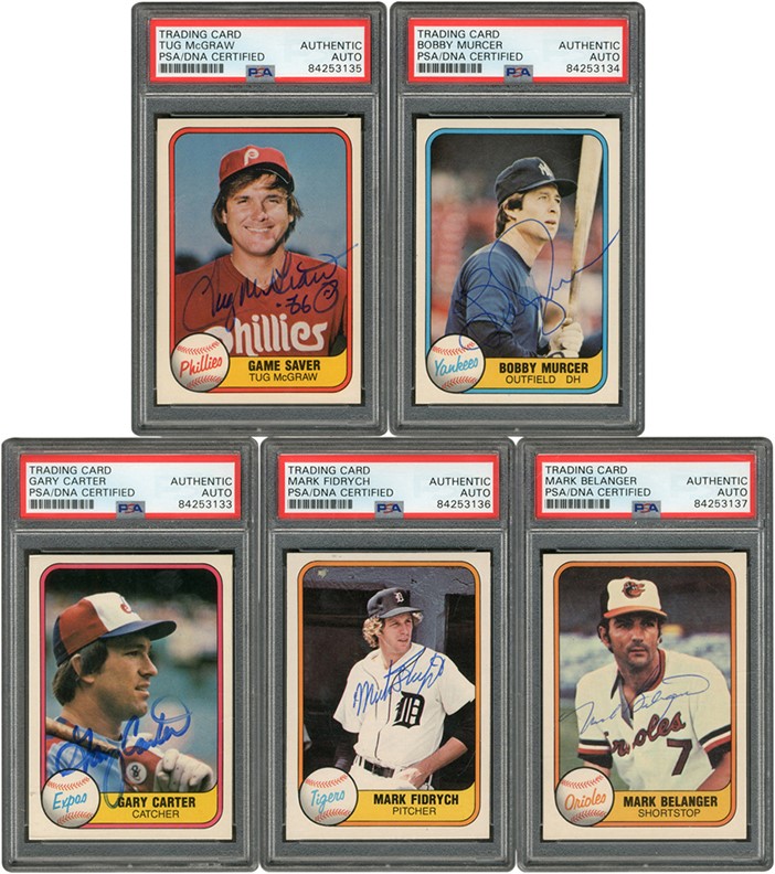 - 1981 & 1982 Fleer Baseball Complete Sets with (845) Signed