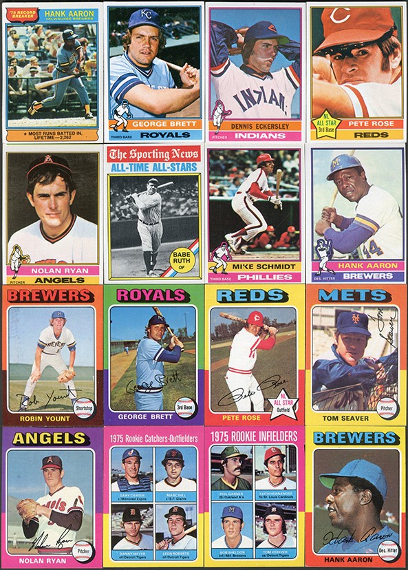 1975-79 Topps Baseball and Partial Set Run (5)