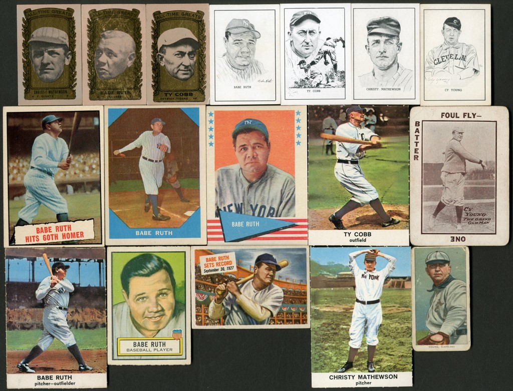 - 1909-69 Major Hall of Famer Collection with T206, Ruth, & Cobb (73)