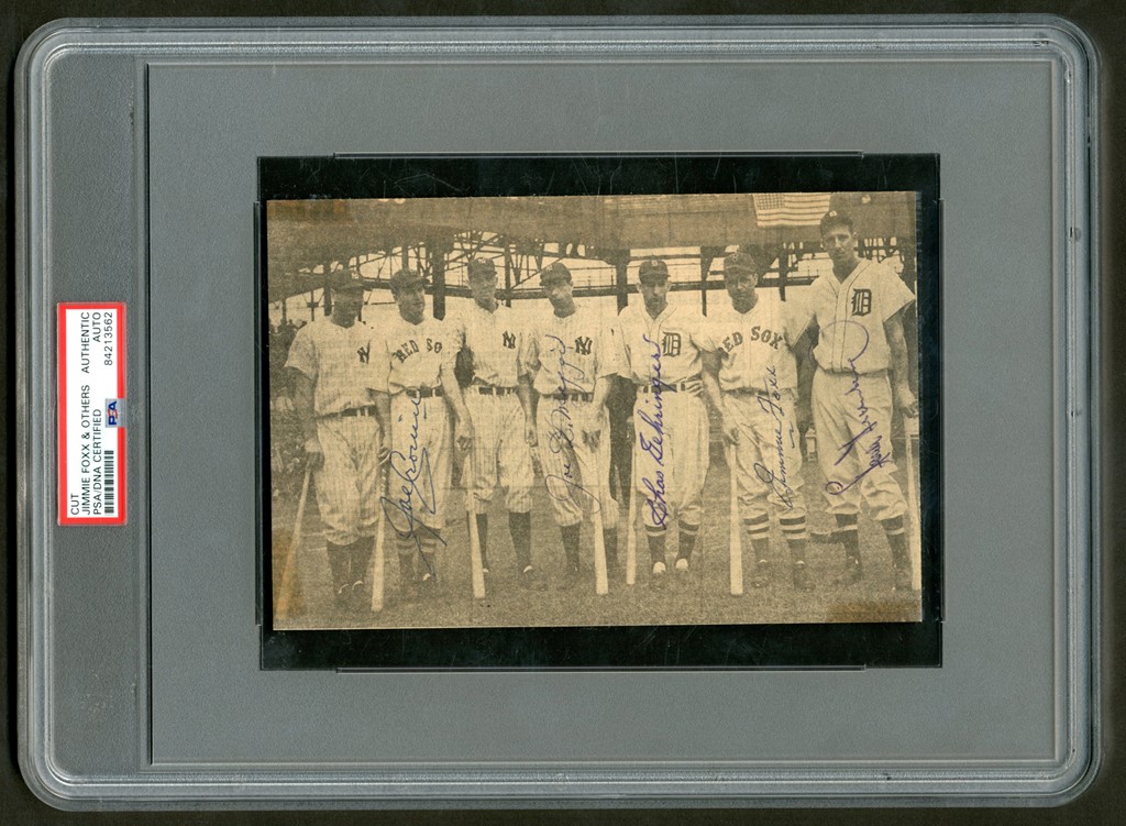 Baseball Autographs - 1937 American League All-Stars Signed Photo w/Jimmie Foxx (PSA)