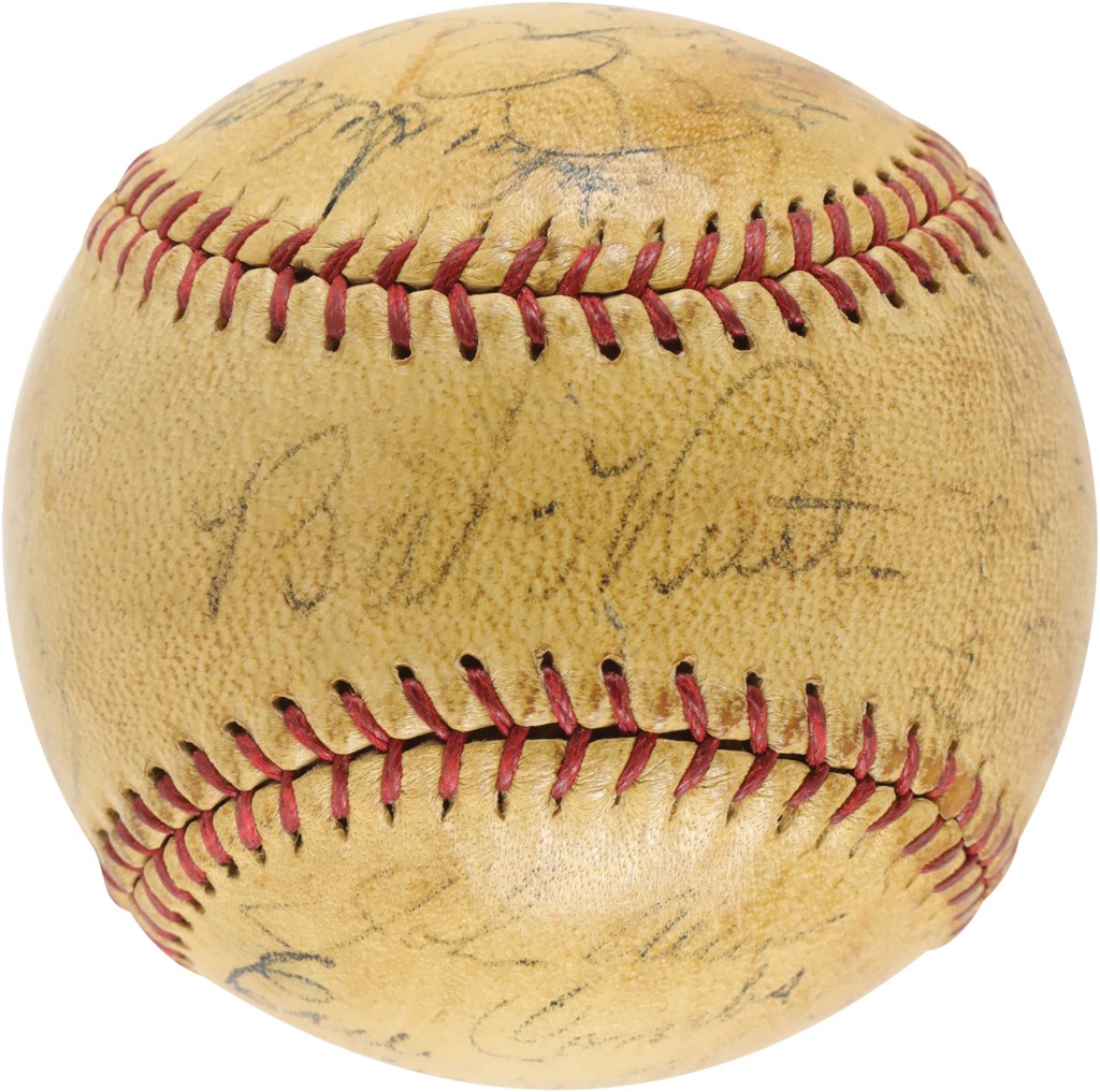 - 1934 New York Yankees Team Signed Baseball (PSA)