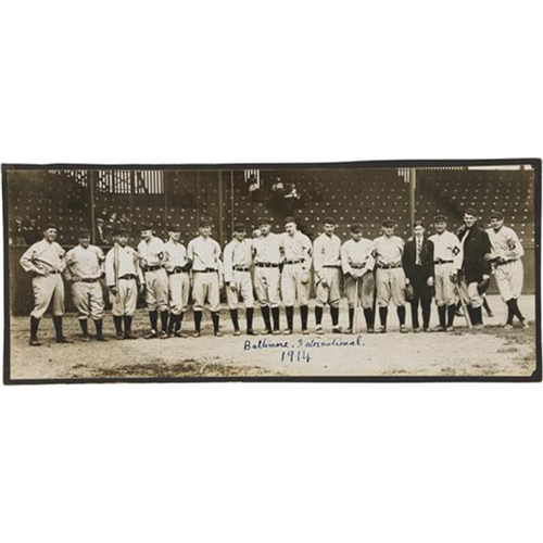 Babe Ruth 1914 Baltimore Orioles Team Photograph