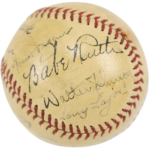 1939 Inaugural Hall of Fame Induction Signed Baseball