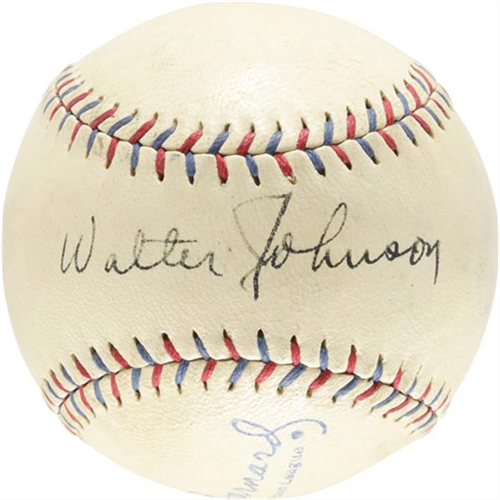 Finest Walter Johnson Single-Signed Baseball