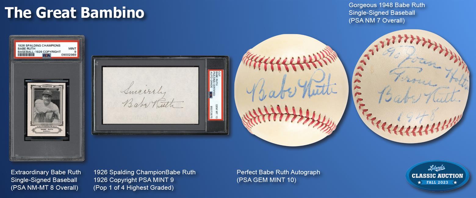 Sold at Auction: Babe Ruth Signed Baseball Auto Grade 9 BAS LOA