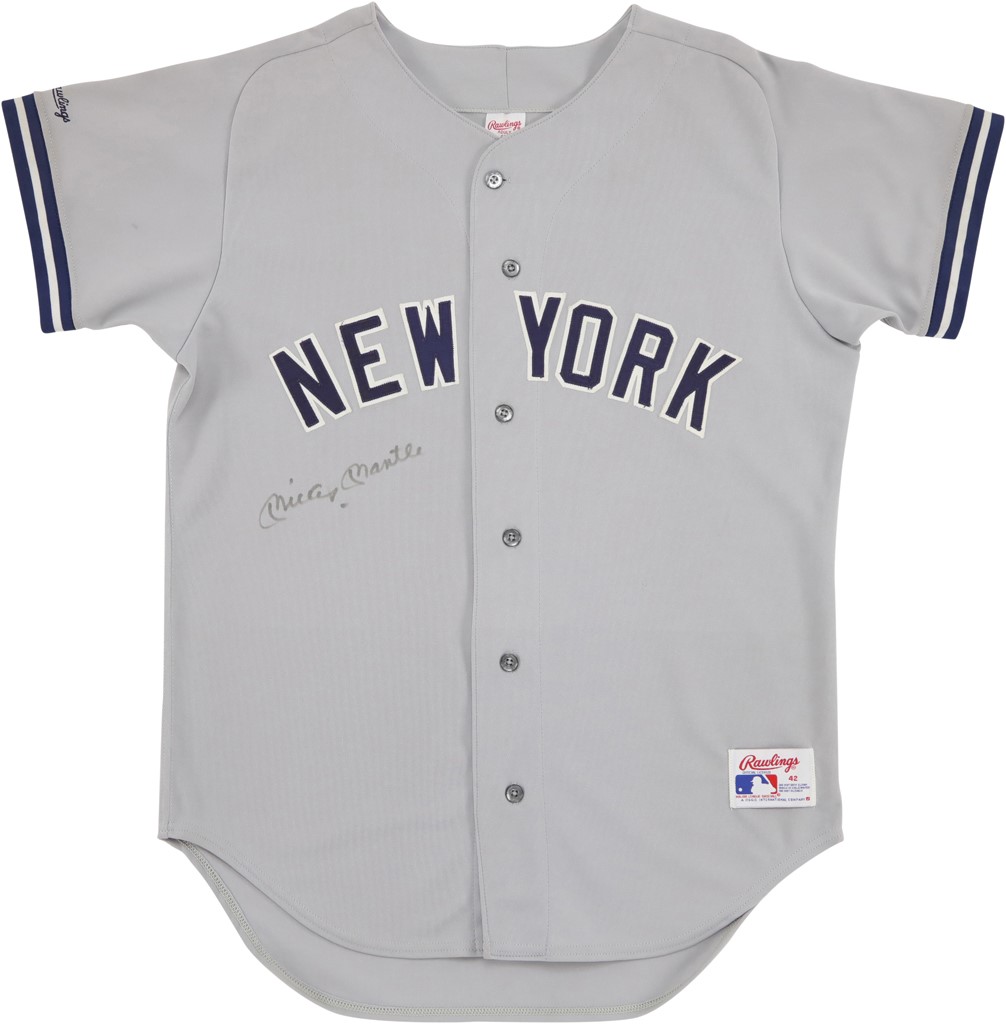 Mantle and Maris - Mickey Mantle New York Yankees Signed #7 Jersey (PSA)