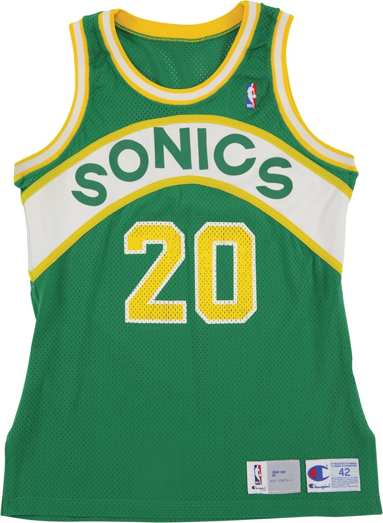 - 1991-92 Gary Payton Seattle Supersonics Game Worn Jersey (Photo-Matched to Two Games)