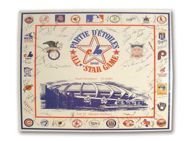 Sports Autographs - 1982 All-Star Game Signed Poster (25x27")