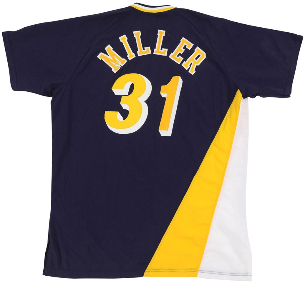 - 1991-92 Reggie Miller Indiana Pacers Signed Game Worn Shooting Shirt