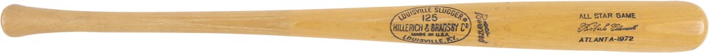 Clemente and Pittsburgh Pirates - 1972 Roberto Clemente All-Star Game Issued Bat (ex-Christie's)