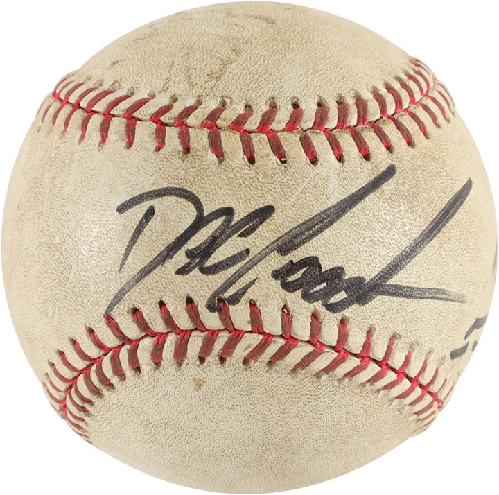 - 1996 Doc Gooden Signed Game Used No-Hitter Baseball (PSA)