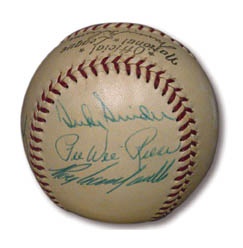 Jackie Robinson & Brooklyn Dodgers - Circa 1955 Brooklyn Dodgers Signed Baseball with Campy