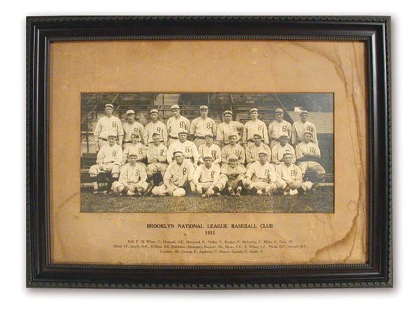 Jackie Robinson & Brooklyn Dodgers - 1915 Brooklyn Dodgers Team Photograph (14x19" framed)