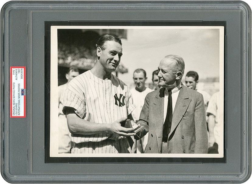 Lou Gehrig MVP Photograph (PSA Type I)