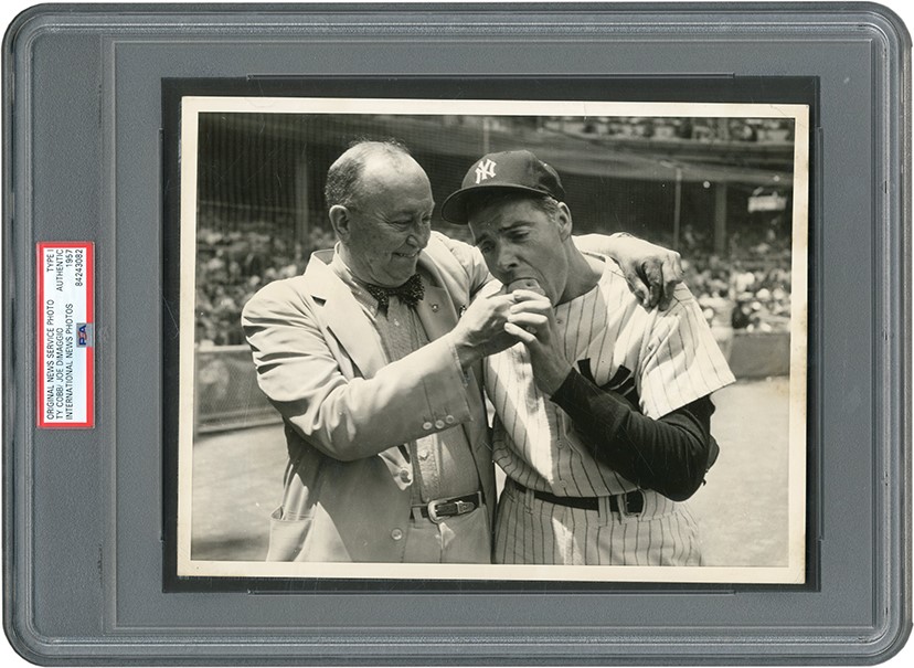 The Brown Brothers Collection - Ty Cobb & Joe DiMaggio Georgia Peach Photograph (PSA Type I)
