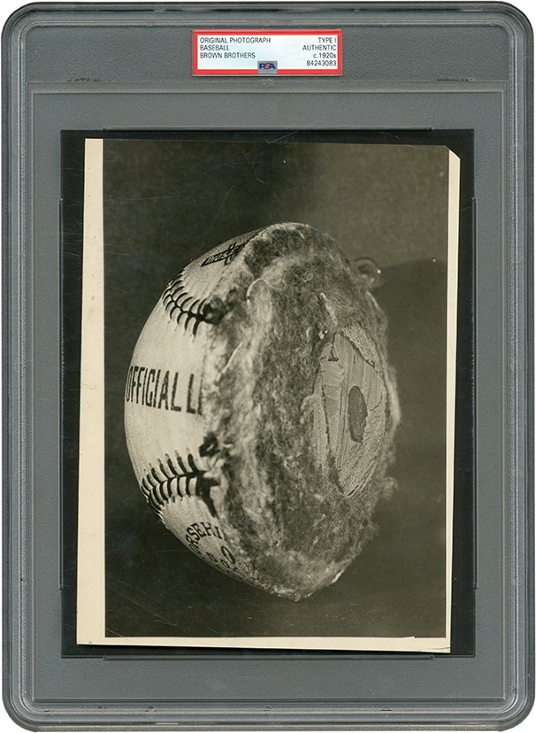 The Brown Brothers Collection - Babe Ruth "Juiced" Baseball Photograph (PSA Type I)