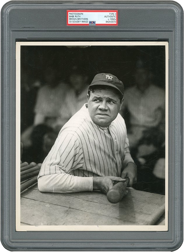 - Babe Ruth Photograph Used For 1933 Goudey #181 (PSA)