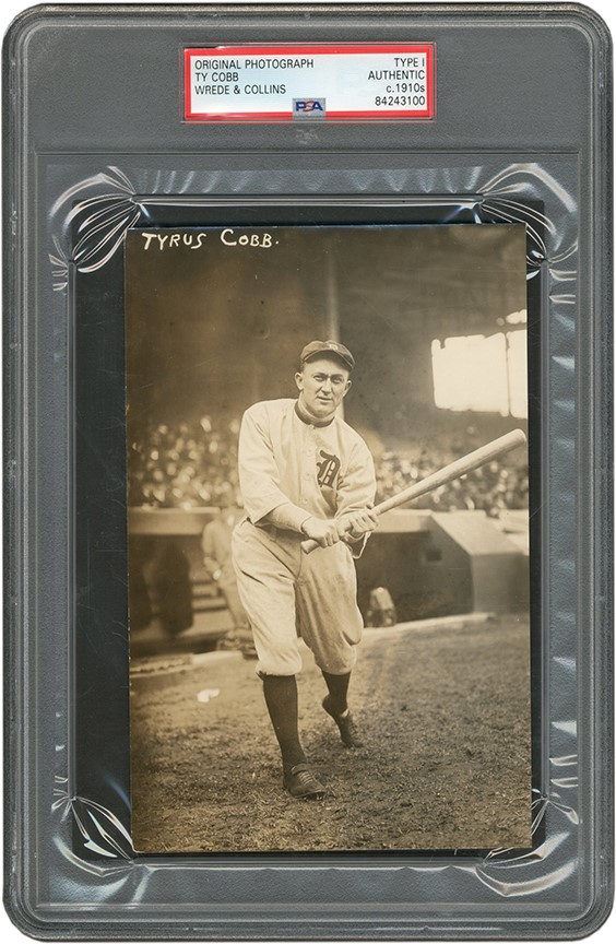 The Brown Brothers Collection - Ty Cobb Photograph by Wrede & Collins (PSA Type I)