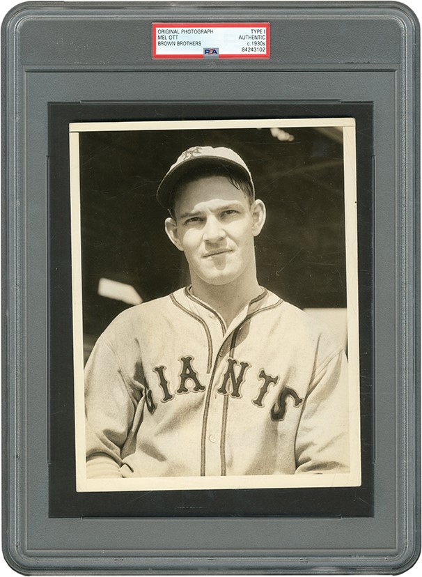 - Mel Ott Portrait Used for 1933 George C. Miller Trading Card (PSA Type I)