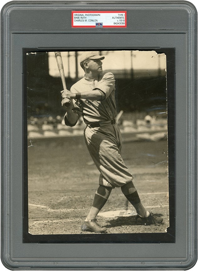 - Circa 1918 Babe Ruth Boston Red Sox Photograph by Charles Conlon (PSA Type I)