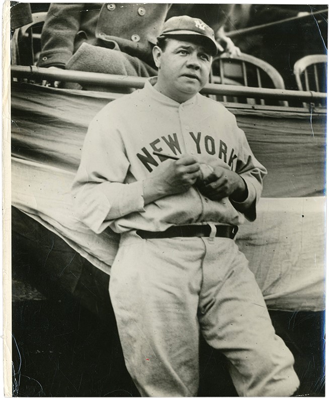 The Brown Brothers Collection - Babe Ruth Signs a Baseball Photograph