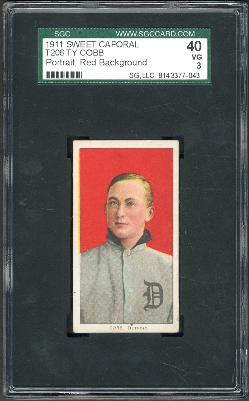 Generation "T" Collection - 1911 T206 Sweet Caporal Ty Cobb Red Portrait SGC VG 3