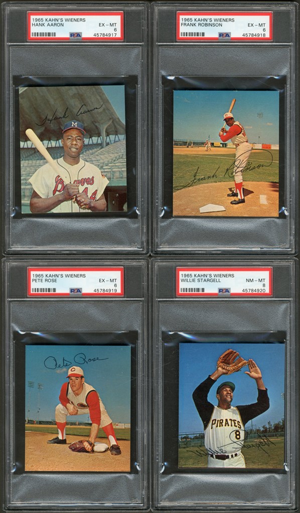 Baseball and Trading Cards - 1965 Kahn's Wieners Baseball Complete Set (45) with PSA Graded