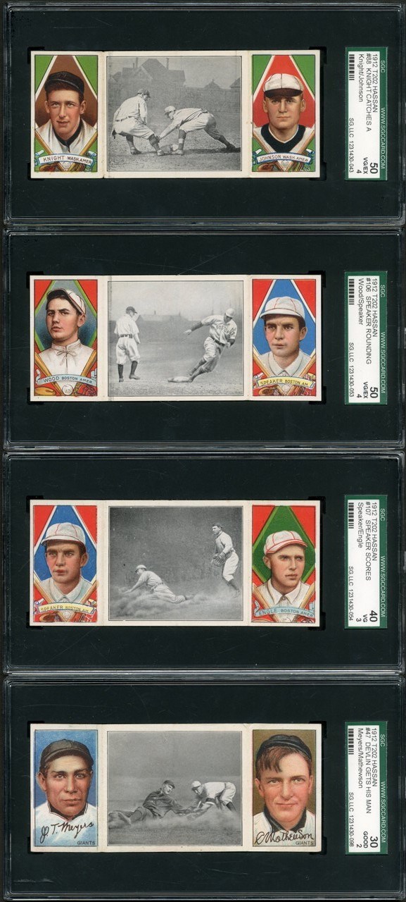 1912 T202 Hassan Triple Folder SGC Graded Hall of Famer Collection (23)