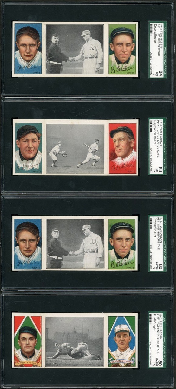 1912 T202 Hassan Triple Folder SGC "High Grade" Collection (8)