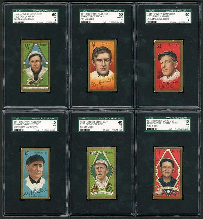 1911 T205 Special Variation SGC Graded Collection (12)