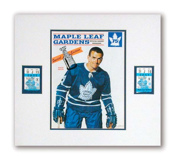 1967 Toronto Maple Leafs Stanley Cup Final Game Program & Tickets (18x18”)