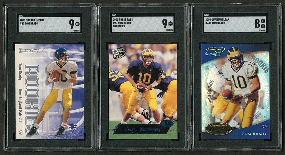 - Tom Brady Collection of (15) with Multiple Rookies and SGC Graded