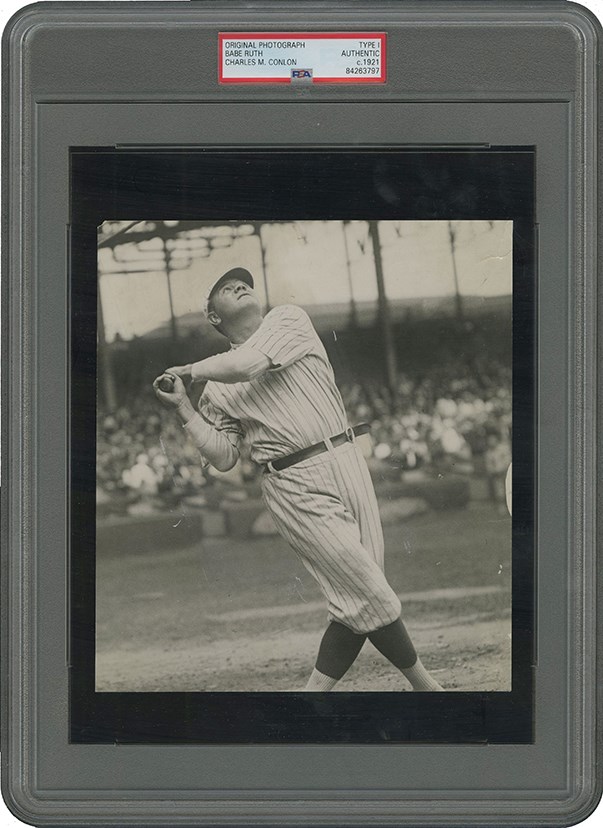 - Babe Ruth New York Yankees Photograph by Charles Conlon (PSA Type I)