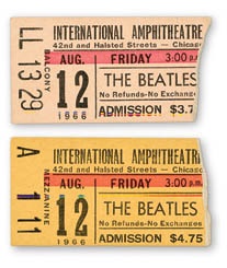 Beatles Tickets - August 12, 1966 Tickets