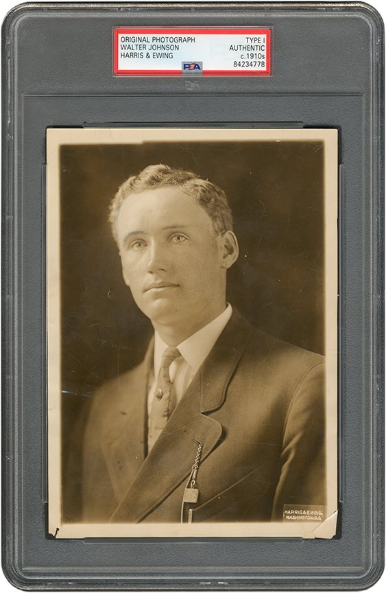 The Brown Brothers Collection - Walter Johnson Photograph by Harris & Ewing (PSA Type I)