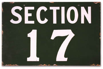 Forbes Field "Section 17" Stadium Sign (12x18")