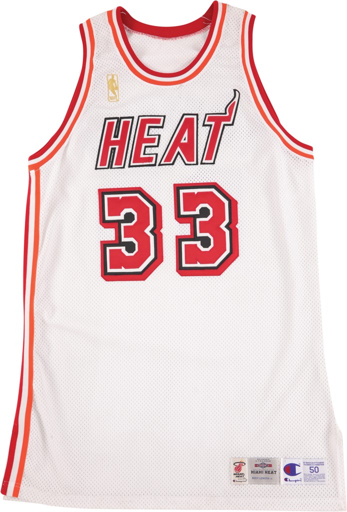 - 1996-97 Alonzo Mourning Miami Heat Game Worn Jersey
