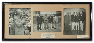 Cleveland Indians - 1932 First Game at Cleveland Stadium Triptych (14x31" framed)